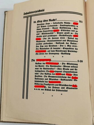 "Das Buch der NSDAP" Werden, Kampf und Ziel der NSDAP, Mitte 30iger Jahre, mehr als 330 Seiten