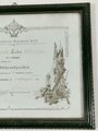 17. Infanterie Regiment Orff, original gerahmte Urkunde zum Schützenabzeichen, ausgestellt Germersheim 1909