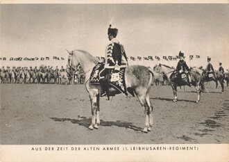 Ansichtskarte "Aus der Zeit der alten Armee (1. Leibhusaren-Regiment)"