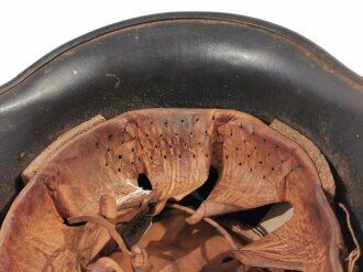 Feuerwehr III.Reich, Stahlhelm in gutem Zustand, Originallack, ungereinigtes Stück