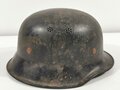 Feuerwehr III.Reich, Stahlhelm in gutem Zustand, Originallack, ungereinigtes Stück