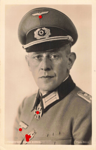 Hoffmann Fotopostkarte Ritterkreuzträger Hauptmann Alfons König