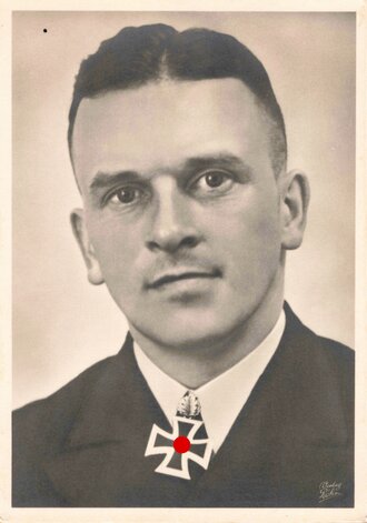 Fotopostkarte Ritterkreuzträger Kapitänleutnant Herbert Schultze, Verlag Röhr Magdeburg 
