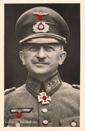 Hoffmann Fotopostkarte Ritterkreuzträger General von Knobelsdorff