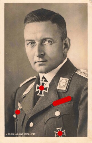 Hoffmann Fotopostkarte Ritterkreuzträger Generaloberst Grauert