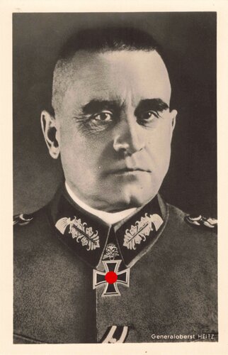 Hoffmann Fotopostkarte Ritterkreuzträger Generaloberst Heitz 