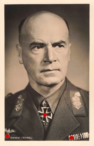 Hoffmann Fotopostkarte Ritterkreuzträger General Crüwell 
