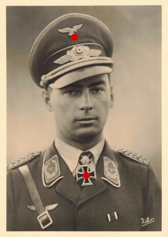 Fotopostkarte Ritterkreuzträger mit Eichenlaub Major...