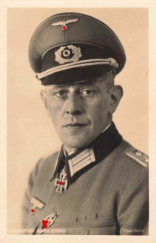 Hoffmann Fotopostkarte Ritterkreuzträger Hauptmann Alfons König 