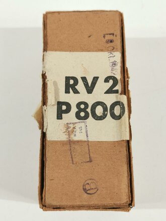 Röhre RV2 P800 der Wehrmacht. Original verpacktes Stück, Funktion  nicht geprüft