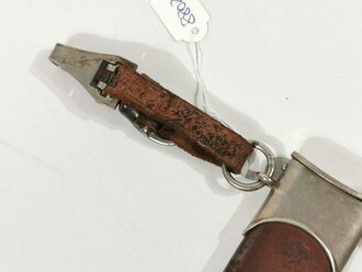 SA Dienstdolch, frühes Stück mit brünierter Scheide, der Hersteller verschliffen, wohl durch entfernen einer Devise. Zusammengehöriges Stück