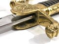 Reichswehr, Säbel für Offiziere des Heeres,kein Hersteller auf der Klinge , Scheide original lackiert