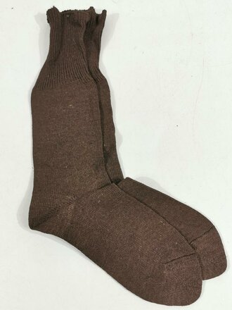 Paar braune Wollsocken Größe 11 1/2, Ein ( 1 ) ungetragenes Paar aus der Zeit des 2.Weltkrieg