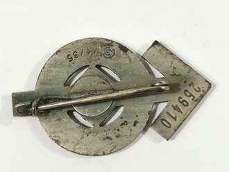 HJ Leistungsabzeichen in silber, Leichtmetall versilbert, M1/35, Verleihungsnummer 259410