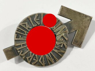 HJ Leistungsabzeichen in silber, Leichtmetall versilbert, M1/63, Verleihungsnummer 127615