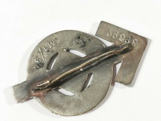 HJ Leistungsabzeichen in silber, Leichtmetall versilbert, M1/34, Verleihungsnummer 56939