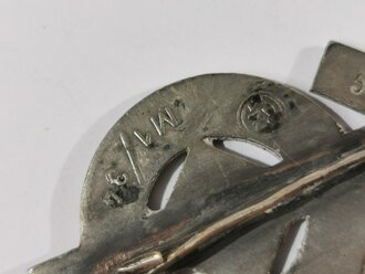 HJ Leistungsabzeichen in silber, Leichtmetall versilbert, M1/34, Verleihungsnummer 56939