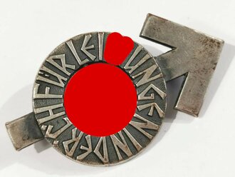 HJ Leistungsabzeichen in silber, Leichtmetall versilbert, M1/63, Verleihungsnummer 124482