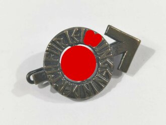 Miniatur HJ Leistungsabzeichen in bronze, Leichtmetall geschwärzt, M1/63, 21mm