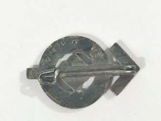 Miniatur HJ Leistungsabzeichen in silber, Leichtmetall versilbert, M1/34, 21mm