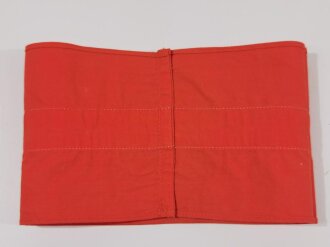 Armbinde für Angehörige der DJ/ Hitler Jugend, leicht getragenes Stück, Stempel " Deutsches Jungvol Grünbach "