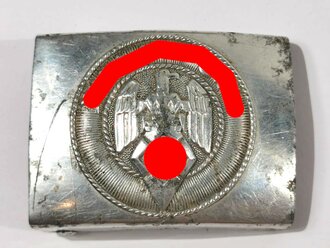 Koppelschloss für Angehörige der Hitler Jugend, getragenes Stück aus Aluminium M4/39