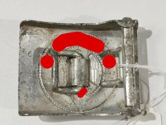 Koppelschloss für Angehörige der Hitler Jugend, getragenes Stück aus Aluminium M4/39