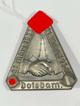 Blechabzeichen "21. März 1933 & 21. März 1934 - Potsdam"