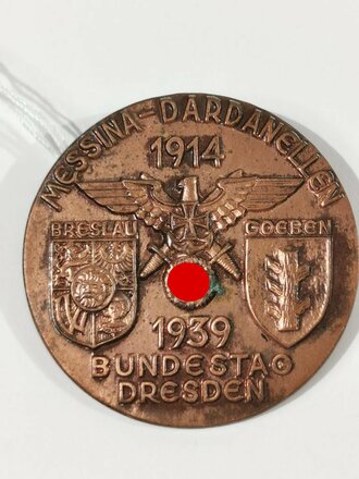 Blechabzeichen "Messina Dardanellen 1914 - 1939 Bundestag Dresen"