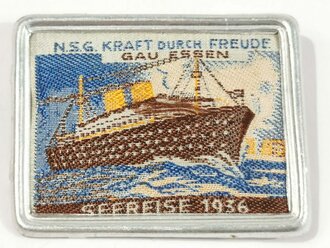 Blechabzeichen "N.S.G Kraft durch Freude - Gau Essen - Seereise 1936"