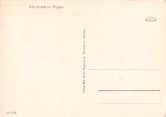 Fotopostkarte Ritterkreuzträger mit Eichenlaub Oberstleutnant Hagen, Verlag Röhr Magdeburg 