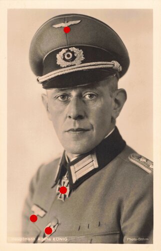 Hoffmann Fotopostkarte Ritterkreuzträger Hauptmann Alfons König  