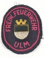 Ärmelabzeichen Feuerwehr Ulm, getragenes Stück