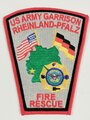 U.S. Army Garrison Rheinland Pfalz Fire Rescue patch, unused