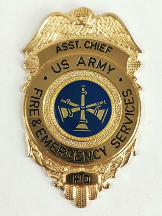 U.S. Army "Fire & emergency Services, Asst.Chief"  table coin ? 77mm