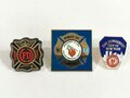 3 U.S. small fire department badges