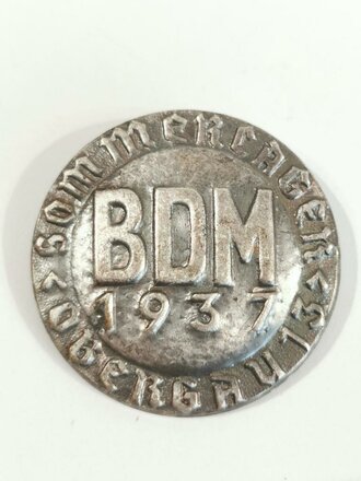 Blechabzeichen BDM Sommerlager 1937  Obergau 13