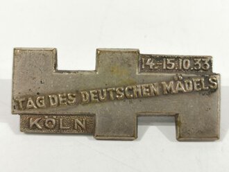Metallabzeichen Tag des deutschen Mädels Köln 1933