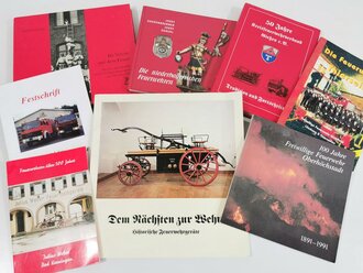 Konvolut Literatur zum Thema Feuerwehr