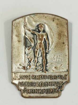 Blechabzeichen I.Internationale Arbeiter Olympiade Frankfurt 1925