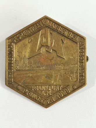Metallabzeichen Reichsjugentag des Zentralverbandesder Angestellten  Frankfurt Main 1928