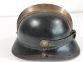 Feuerwehr Lederhelm, wohl frühe 30iger Jahre, Größe 54