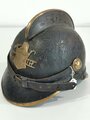 Feuerwehr Lederhelm, ungereinigtes Stück