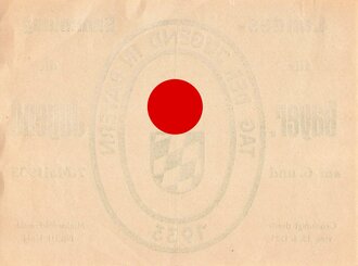 DIN A5 Handzettel "Landes Sammlung für die bayer. Jugend 1933"
