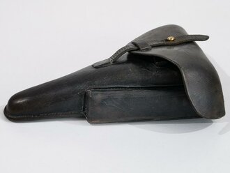 Polizei Koffertasche Pistole 08, datiert 1933. Schlüssel steckt im Fach fest