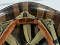 U.S. WWII helmet liner, repainted, nape strag and sweat band replaced for use after WWII