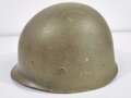 U.S. WWII helmet liner, repainted, nape strag and sweat band replaced for use after WWII