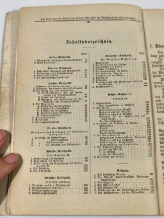 "Dienstunterricht für den Infanteristen des Deutschen Heeres" Ausbildungsjahr 1911/12 mit 204 Seiten