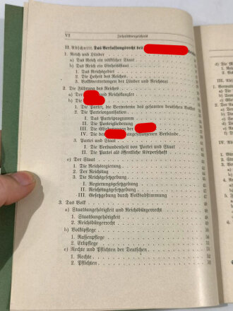 Deutsche Reichsbahn " Staats- und Verwaltungskunde" 1941 mit 88 Seiten