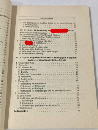 Deutsche Reichsbahn " Staats- und Verwaltungskunde" 1941 mit 88 Seiten